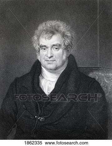 Stock Photography - William Jay 1769 To 1853 English Nonconformist Divine Engraved By W Holl After R Evans From The Book The National Portrait Gallery Volume Iv Published C1820. Fotosearch