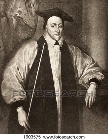 Stock Photography - William Juxon, 1582 To 1663. English Churchman, Bishop Of London From 1633 To 1649 And Archbishop Of Canterbury. From Memoirs Of The Martyr King By Allan Fea Published 1905.. Fotosearch