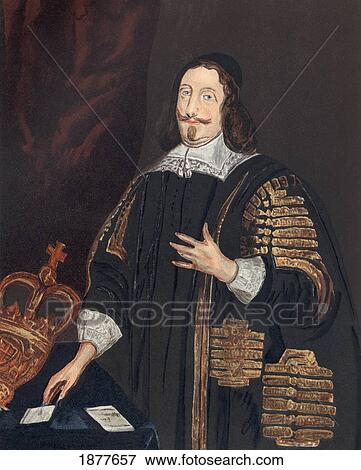 Stock Photo - William Lenthall, 1591 To 1662. English Politician Of The Civil War Period And Speaker Of The House Of Commons. From The Book Short History Of The English People By J. R. Green Published London 1893.. Fotosearch