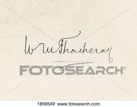 William Makepeace Thackeray, 1811-1863. English Novelist. His Signature. View Large Photo Image Stock Photo - William Makepeace Thackeray, 1811-1863. English Novelist. His Signature.. Fotosearch