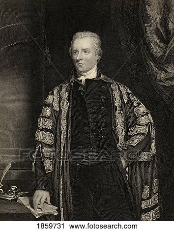 Stock Image - William Pitt (The Younger) 1759-1806. British Prime Minister 1783-1801 & 1804-1806. 19Th Century Print Engraved By P. Lightfoot From The Original By Hoppner.. Fotosearch