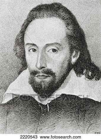 Stock Image - William Shakespeare, 1564 - 1616. English Poet And Playwright. This Portrait Is Known As The Dunford Likeness. From The Strand Magazine Published 1894.. Fotosearch