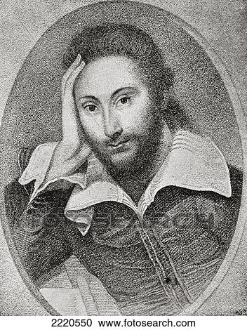 Stock Image - William Shakespeare, 1564 - 1616. English Poet And Playwright. After The Portait By Zucchero. From The Strand Magazine Published 1894.. Fotosearch
