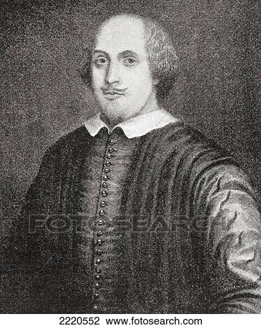 Stock Image - William Shakespeare, 1564 - 1616. English Poet And Playwright. Known As The Stratford Portrait. From The Strand Magazine Published 1894.. Fotosearch
