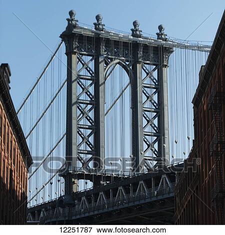 Stock Photo - Williamsburg Bridge; New York City, New York, United States of America. Fotosearch