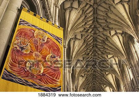 Winchester Cathedral Interior With Banner View Large Photo Image Stock Photo - Winchester Cathedral Interior With Banner. Fotosearch