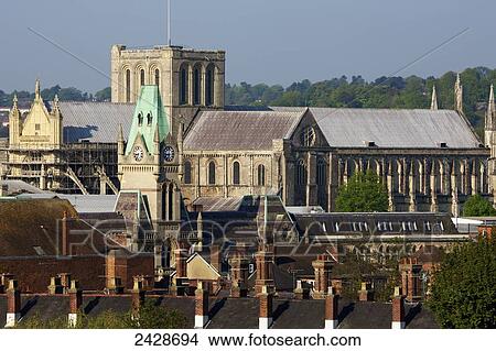 Picture - Winchester Cathedral; Winchester, Hampshire, England. Fotosearch