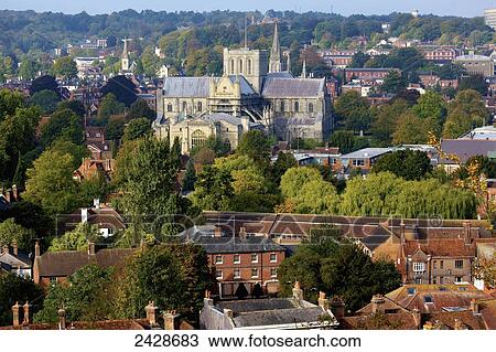 Stock Image - Winchester Cathedral; Winchester, Hampshire, England. Fotosearch