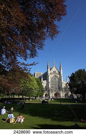 Winchester Cathedral; Winchester, Hampshire, England View Large Photo Image Stock Image - Winchester Cathedral; Winchester, Hampshire, England. Fotosearch