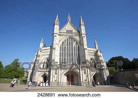 Stock Image - Winchester Cathedral; Winchester, Hampshire, England. Fotosearch