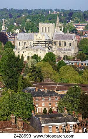 Stock Image - Winchester Cathedral; Winchester, Hampshire, England. Fotosearch