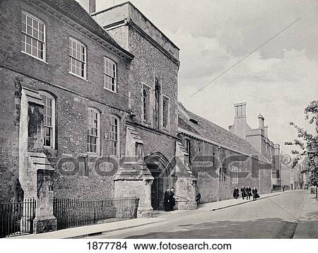 Picture - Winchester College. The North Front Seen From The Direction Of Wolvesey Palace Circa 1930. From Winchester College By Christopher Hawkes, Published By Country Life Limited, London, 1933.. Fotosearch