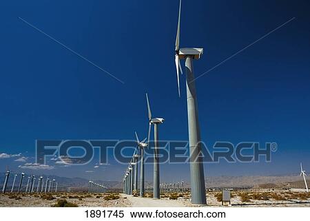 Wind Turbines In Desert View Large Photo Image Stock Photography - Wind Turbines In Desert. Fotosearch
