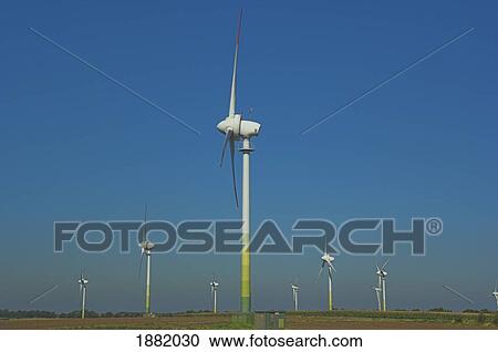 Wind Turbines In Wind Farm View Large Photo Image Stock Image - Wind Turbines In Wind Farm. Fotosearch