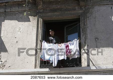 Stock Image - Window In The Old Quarter, Montevideo, Uruguay. Fotosearch