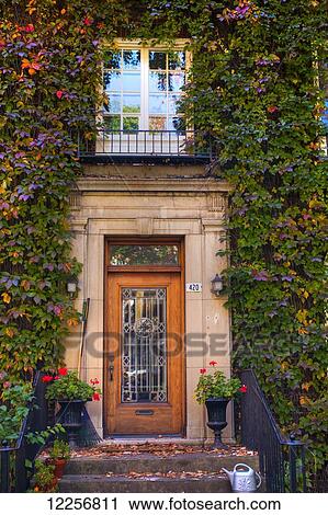 Windows and doors framed with vines and autumn colours; Montreal, Quebec, Canada View Large Photo Image Stock Image - Windows and doors framed with vines and autumn colours; Montreal, Quebec, Canada. Fotosearch
