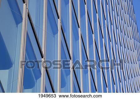 Stock Image - Windows On The Side Of An Office Tower; Montreal Quebec Canada. Fotosearch