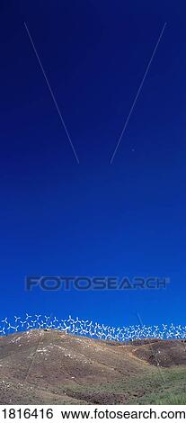 Stock Photograph - Windpower At Mosave California U. S. A.. Fotosearch