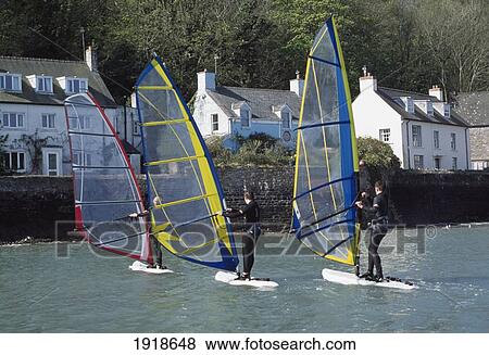 Windsurfing, Dale View Large Photo Image Stock Photo - Windsurfing, Dale. Fotosearch
