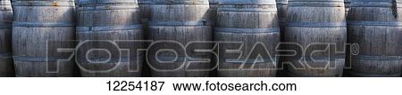 Stock Photo - Wine barrels; Dunham, Quebec, Canada. Fotosearch