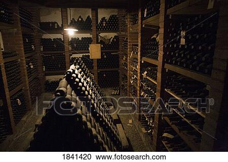 Wine Cellar; Castello Di Verrazzano, Greti, Italy View Large Photo Image Stock Image - Wine Cellar; Castello Di Verrazzano, Greti, Italy. Fotosearch