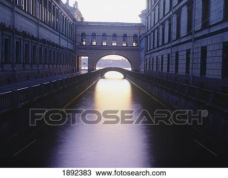 Stock Image - Winter Palace Canal. Fotosearch
