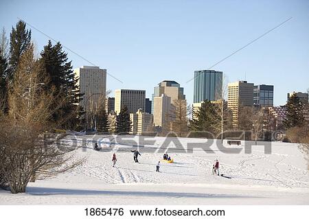 Winter Sports In City Park View Large Photo Image Stock Photograph - Winter Sports In City Park. Fotosearch