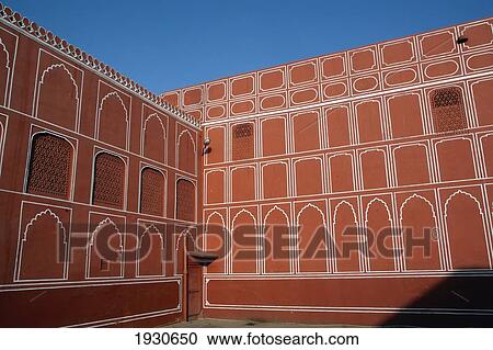 Stock Image - Within grounds at City Palace inside the old walled town in Jaipur, capital of Rajasthan, India. March. Jaipur, Rajasthan State, India. ÃƒÆ’Ã…Â Asia. ÃƒÆ’Ã…Â . Fotosearch