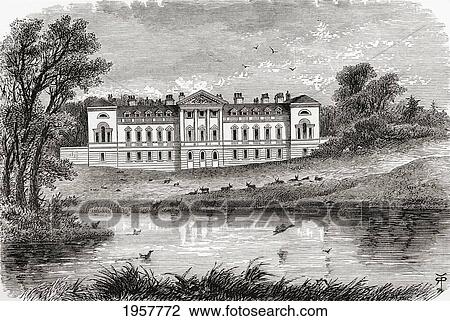 Stock Image - Woburn Abbey, Near Woburn, Bedfordshire, England, In The Late 19Th Century. From Our Own Country Published 1898.. Fotosearch