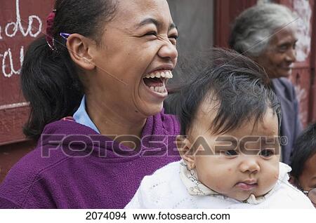 Woman And Baby In Antananarivo, Madagascar View Large Photo Image Picture - Woman And Baby In Antananarivo, Madagascar. Fotosearch