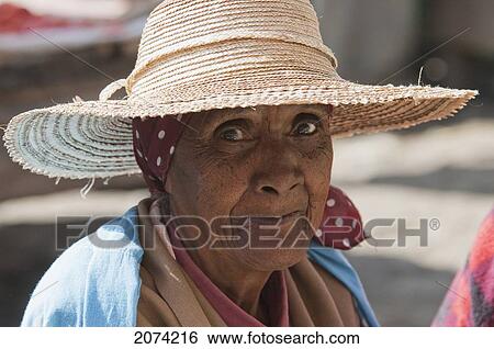 Stock Photograph - Woman At The Weekly Market In Fianarantsoa, Madagascar. Fotosearch