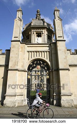 Woman Cycling Past All Soul's College; Oxford, England View Large Photo Image Stock Image - Woman Cycling Past All Soul's College; Oxford, England. Fotosearch