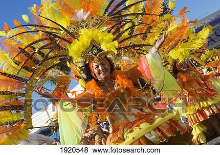 Stock Photo - Woman Dancing At International Carnival Of Puerto De La Crux In Gran Coso Apoteosis. Fotosearch