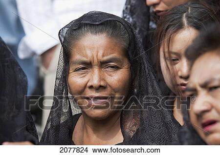 Woman Dressed In Mourning At The Holy Burial Procession On Good Friday In Antigua Guatemala, Sacatep View Large Photo Image Picture - Woman Dressed In Mourning At The Holy Burial Procession On Good Friday In Antigua Guatemala, Sacatep. Fotosearch