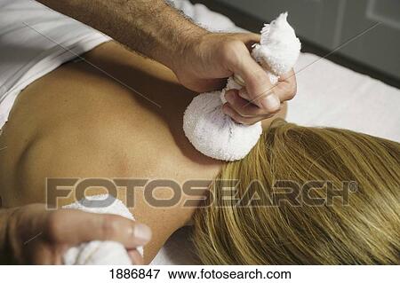 Woman Having Massage In Spa, Close Up View Large Photo Image Stock Photo - Woman Having Massage In Spa, Close Up. Fotosearch