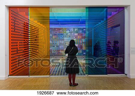 Woman Looking At A Art Installation In The Pompidou Centre, Museum For Modern Art, Paris, France View Large Photo Image Stock Photo - Woman Looking At A Art Installation In The Pompidou Centre, Museum For Modern Art, Paris, France. Fotosearch