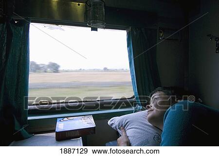 Woman Looking Out Window Of Train Carriage View Large Photo Image Stock Photo - Woman Looking Out Window Of Train Carriage. Fotosearch