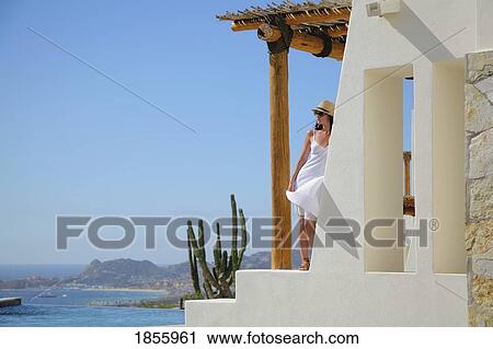 Woman On Terrace, Cabo San Lucas, Mexico View Large Photo Image Stock Image - Woman On Terrace, Cabo San Lucas, Mexico. Fotosearch