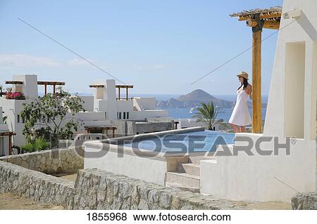 Woman On Terrace, Cabo San Lucas, Mexico View Large Photo Image Stock Photo - Woman On Terrace, Cabo San Lucas, Mexico. Fotosearch