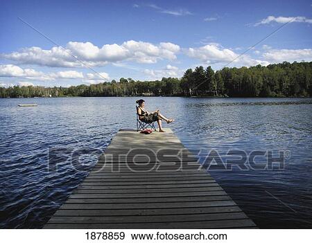 Woman Reading A Book Beside A Lake View Large Photo Image Stock Photo - Woman Reading A Book Beside A Lake. Fotosearch