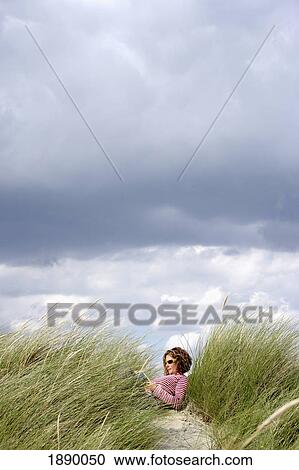 Woman Reading On Beach View Large Photo Image Stock Image - Woman Reading On Beach. Fotosearch