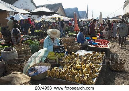 Woman Selling Bananas At The Weekly Market In Fianarantsoa, Madagascar View Large Photo Image Stock Image - Woman Selling Bananas At The Weekly Market In Fianarantsoa, Madagascar. Fotosearch