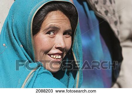 Stock Image - Woman, Shigar, Northern Areas, Pakistan. Fotosearch
