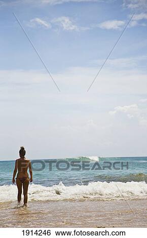 Woman Standing In Sea View Large Photo Image Stock Photograph - Woman Standing In Sea. Fotosearch