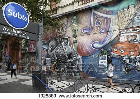 Woman Walking Along Avenida De Mayo View Large Photo Image Stock Photo - Woman Walking Along Avenida De Mayo. Fotosearch