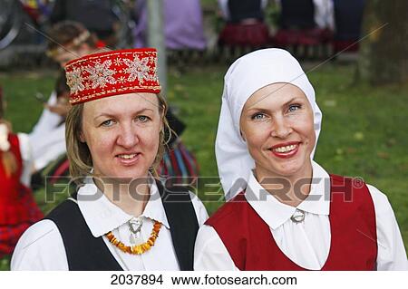 Women Dressed For Midsummer's Eve Festival; Jurmala Latvia View Large Photo Image Picture - Women Dressed For Midsummer's Eve Festival; Jurmala Latvia. Fotosearch