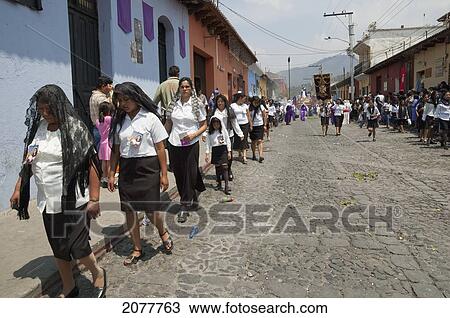 Women Dressed In Mourning At The Procession Of The Holy Cross On Good Friday In Antigua Guatemala, Sacatep View Large Photo Image Stock Image - Women Dressed In Mourning At The Procession Of The Holy Cross On Good Friday In Antigua Guatemala, Sacatep. Fotosearch
