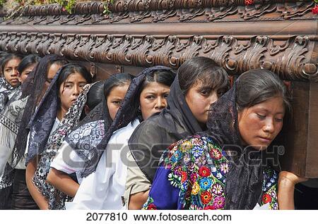 Women Dressed In Mourning Carry The Anda (Float) Of The Sorrowful Virgin Mary During A Good Friday Procession In Antigua Guatemala, Sacatep View Large Photo Image Stock Image - Women Dressed In Mourning Carry The Anda (Float) Of The Sorrowful Virgin Mary During A Good Friday Procession In Antigua Guatemala, Sacatep. Fotosearch