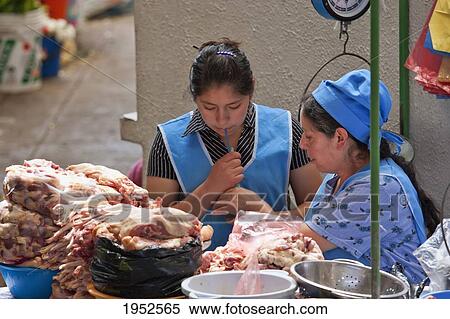 Women in butcher shop, Bolivia View Large Photo Image Stock Photography - Women in butcher shop, Bolivia. Fotosearch