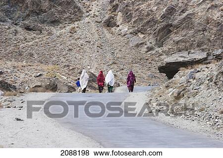 Women On Highway S1 From Gilgit To Skardu, Northern Areas, Pakistan View Large Photo Image Stock Photo - Women On Highway S1 From Gilgit To Skardu, Northern Areas, Pakistan. Fotosearch